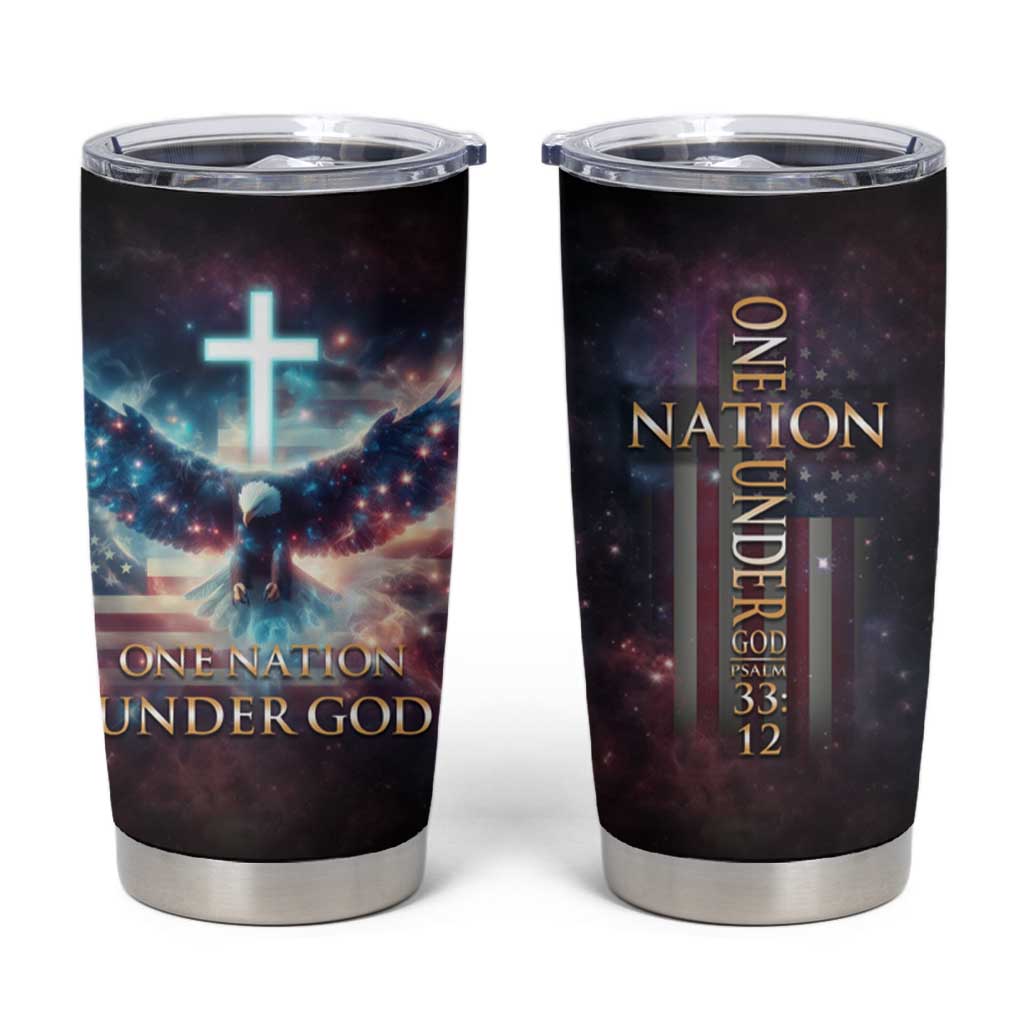 American Patriot Christian Tumbler Cup One Nation Under God