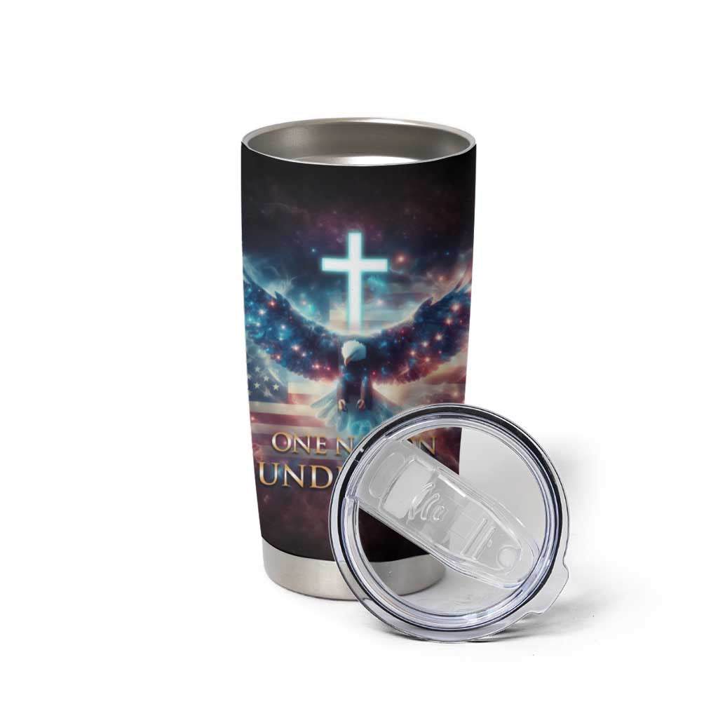 American Patriot Christian Tumbler Cup One Nation Under God