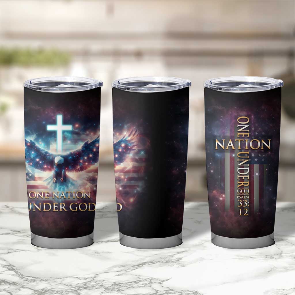 American Patriot Christian Tumbler Cup One Nation Under God