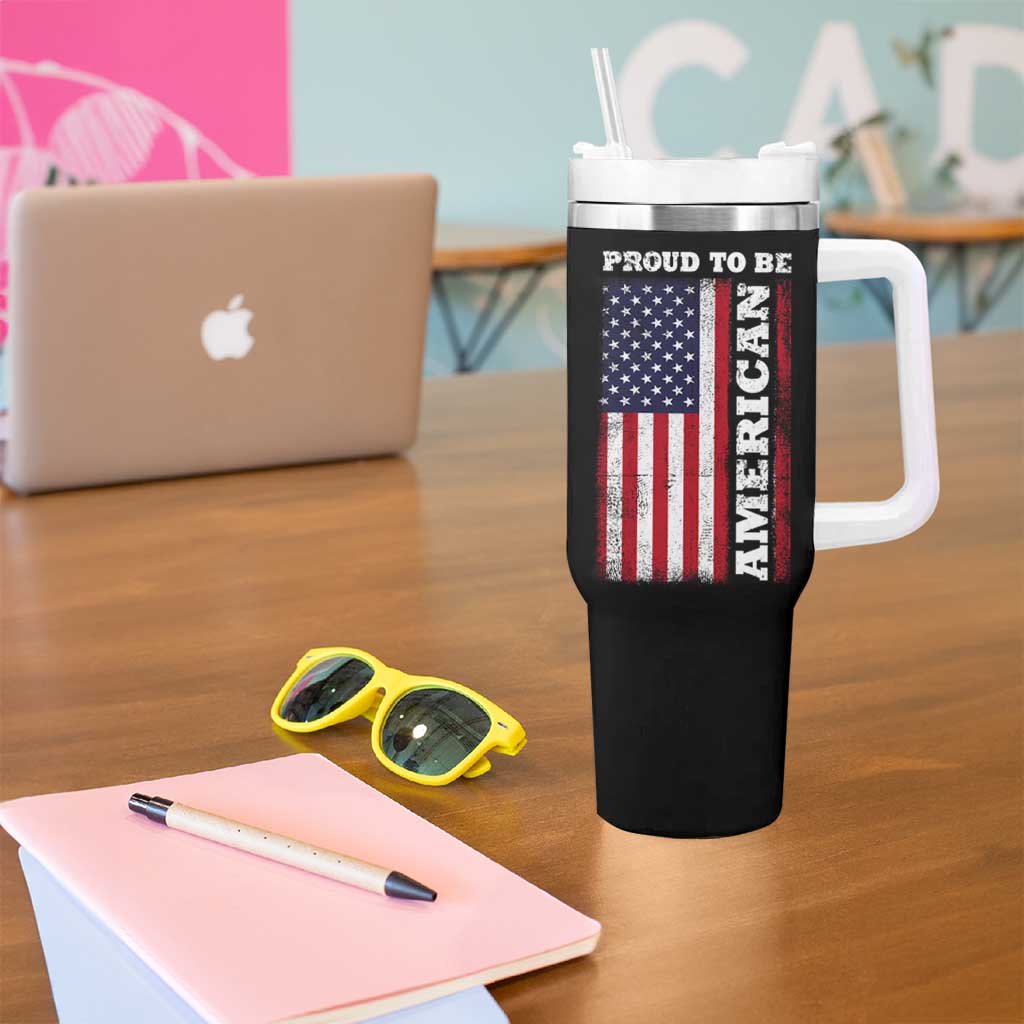 American Patriot Tumbler With Handle US Citizen Est 2025 Proud To Be American