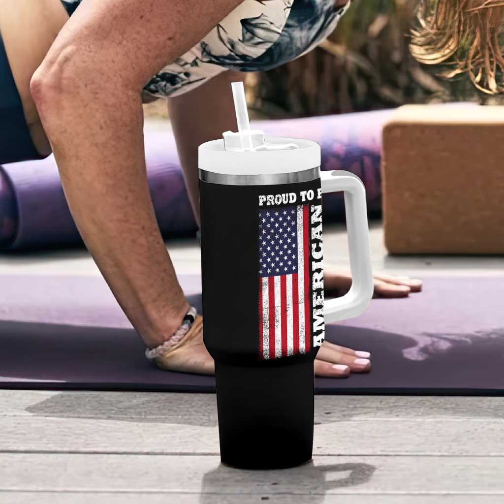 American Patriot Tumbler With Handle US Citizen Est 2025 Proud To Be American