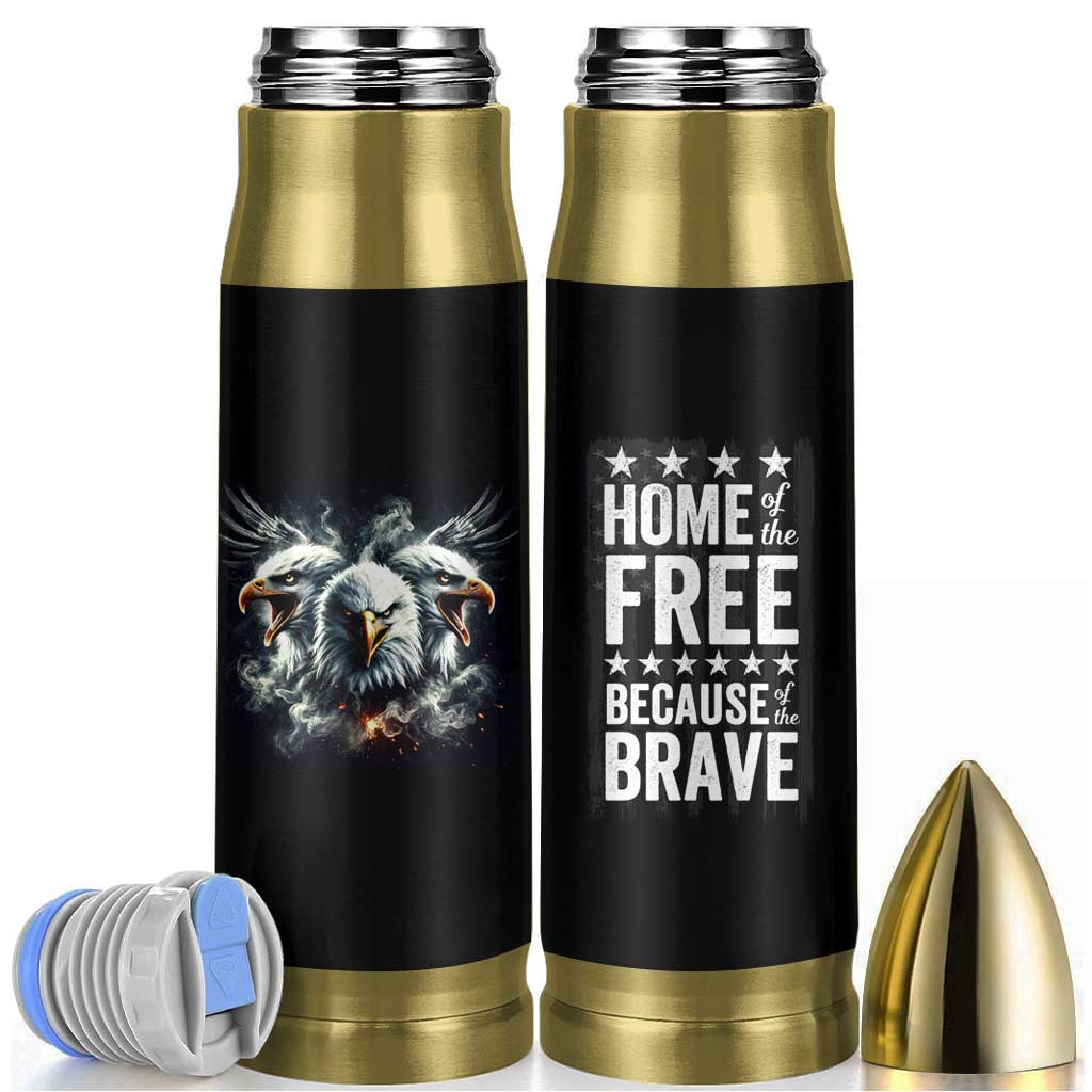 American Patriot Bullet Tumbler Home Of The Free Because Of The Brave