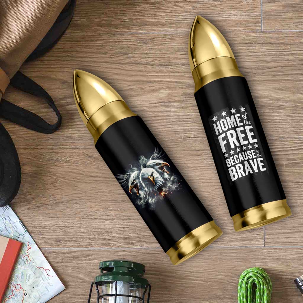 American Patriot Bullet Tumbler Home Of The Free Because Of The Brave