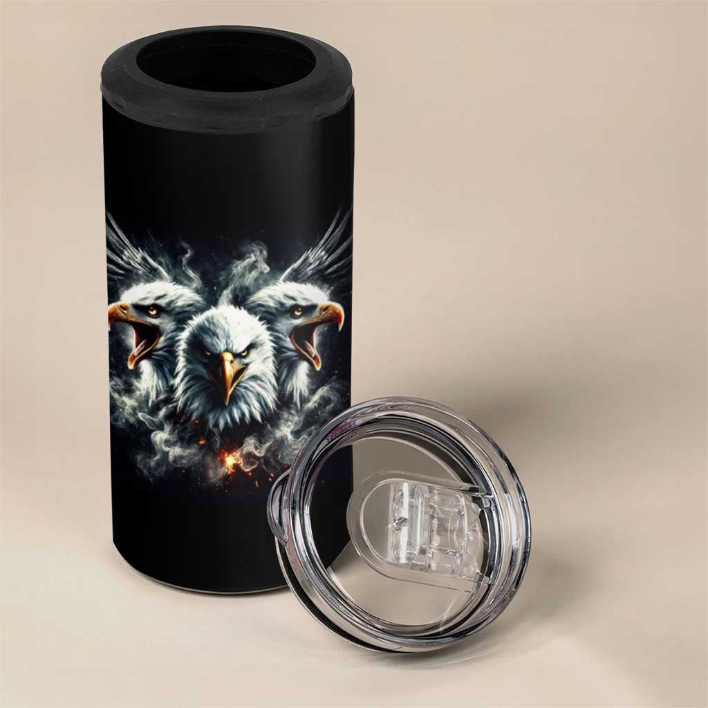 American Patriot 4 in 1 Can Cooler Tumbler Home Of The Free Because Of The Brave