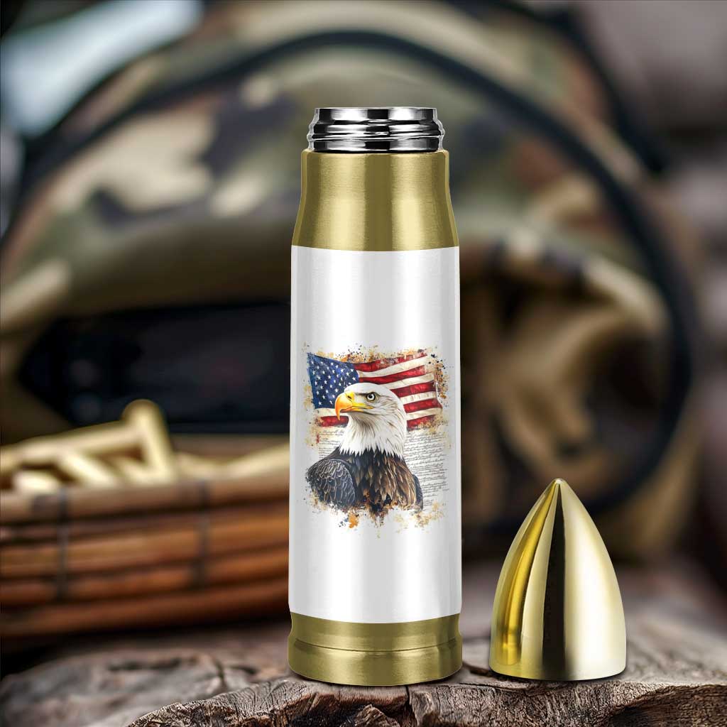 American Patriot Bullet Tumbler Land Of The Free Because Of The Brave