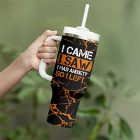 Funny Introvert Tumbler With Handle I Came I Saw I Had Anxiety So I Left - Wonder Print Shop
