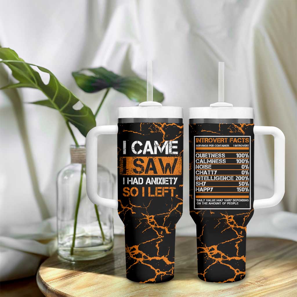 Funny Introvert Tumbler With Handle I Came I Saw I Had Anxiety So I Left - Wonder Print Shop