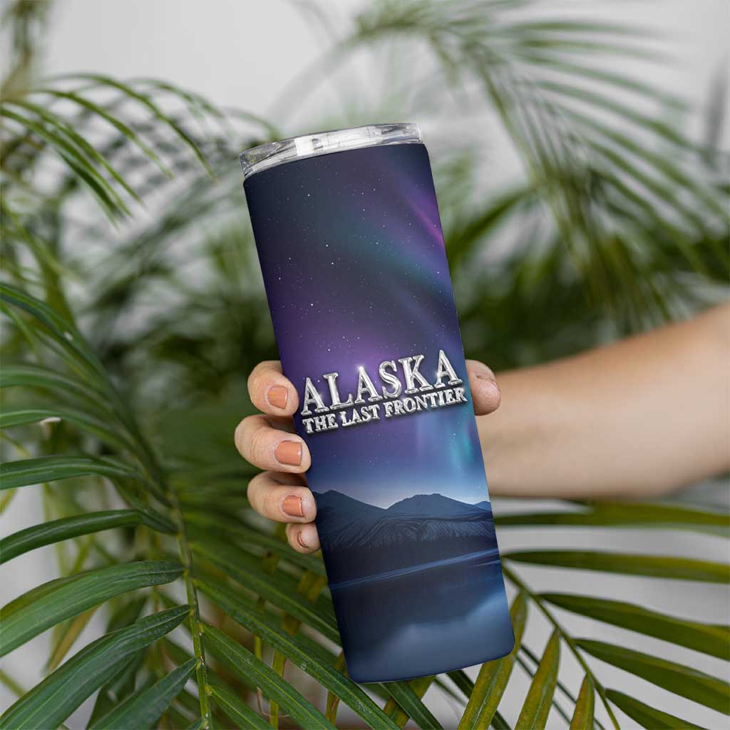 Alaska Aurora Skinny Tumbler The Last Frontier Bear Home - Wonder Print Shop