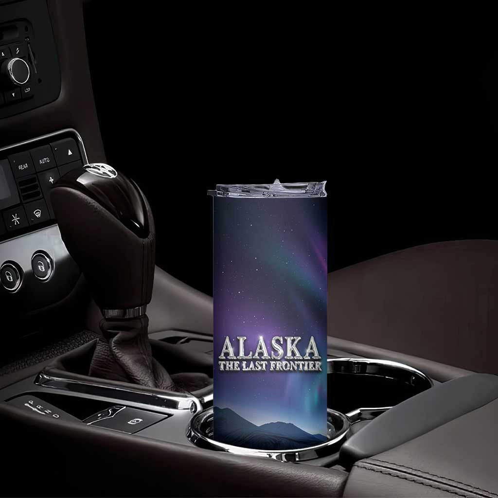 Alaska Aurora Skinny Tumbler The Last Frontier Bear Home - Wonder Print Shop