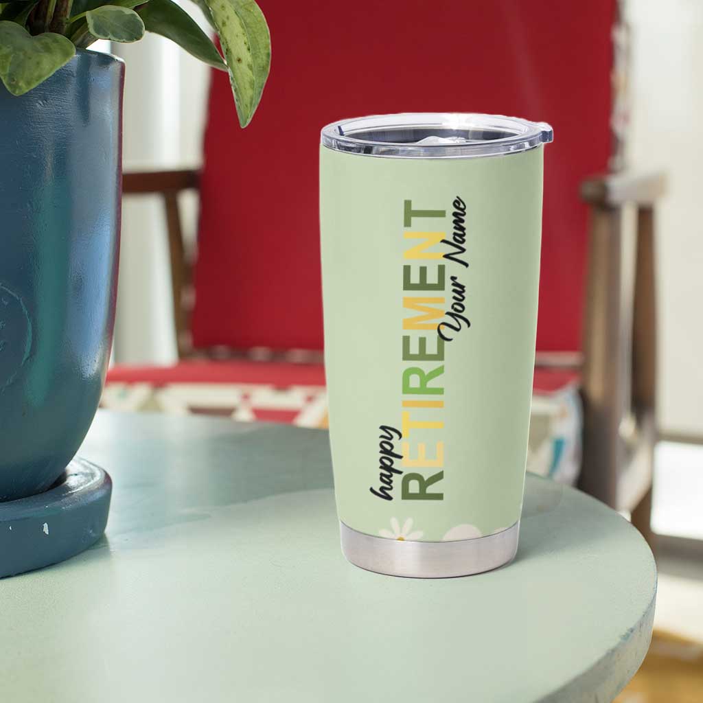 Personalized Retirement Gifts Tumbler Cup Custom Name Retired 2025 Every Sip Tastes Like It's Not My Problem Anymore