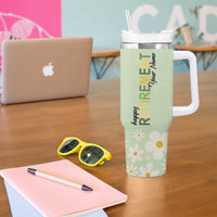 Personalized Retirement Gifts Tumbler With Handle Custom Name Retired 2025 Every Sip Tastes Like It's Not My Problem Anymore