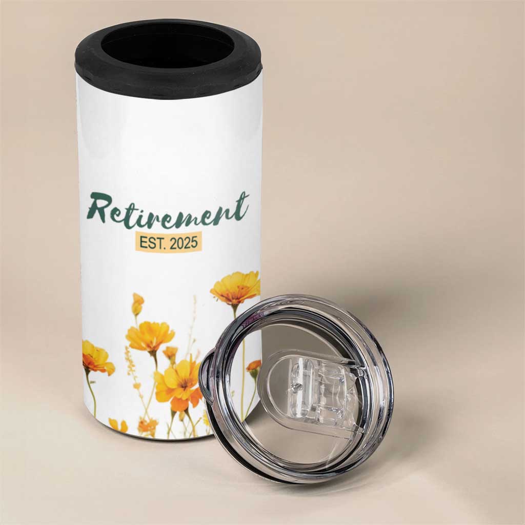 Personalized Retirement Gifts For Women 4 in 1 Can Cooler Tumbler Custom Name Retired 2025 Not My Problem Anymore