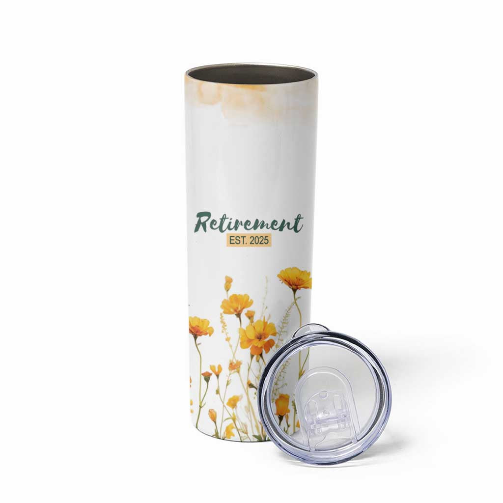 Personalized Retirement Gifts For Women Skinny Tumbler Custom Name Retired 2025 Not My Problem Anymore