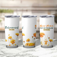 Personalized Retirement Gifts For Women Tumbler Cup Custom Name Retired 2025 Not My Problem Anymore