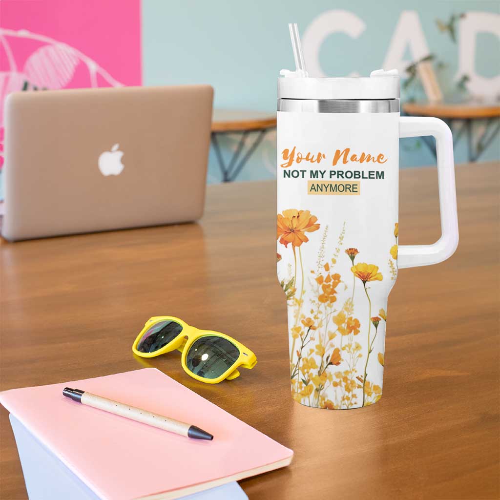 Personalized Retirement Gifts For Women Tumbler With Handle Custom Name Retired 2025 Not My Problem Anymore