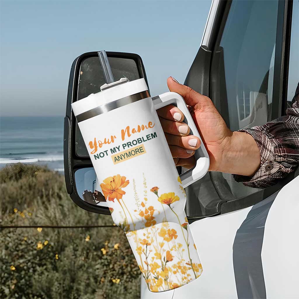 Personalized Retirement Gifts For Women Tumbler With Handle Custom Name Retired 2025 Not My Problem Anymore