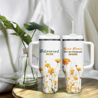 Personalized Retirement Gifts For Women Tumbler With Handle Custom Name Retired 2025 Not My Problem Anymore