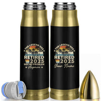 Personalized Retirement Gifts Bullet Tumbler Custom Name Vintage The Legend Has Retired Est 2025