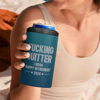 Personalized Retirement Gifts 4 in 1 Can Cooler Tumbler Custom Name Fucking Quitter Mean Happy Retirement 2025