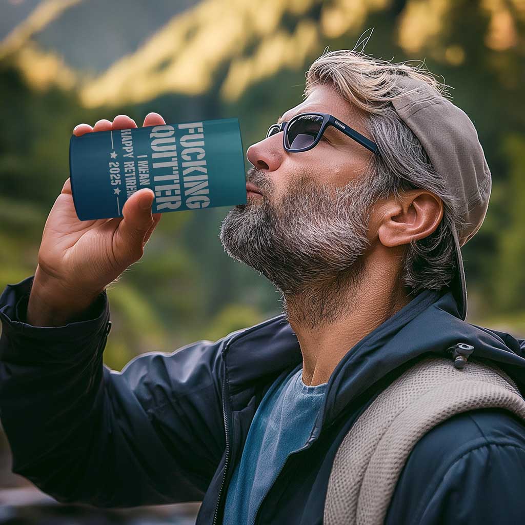 Personalized Retirement Gifts 4 in 1 Can Cooler Tumbler Custom Name Fucking Quitter Mean Happy Retirement 2025