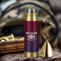 Personalized Retirement Gifts For Men Bullet Tumbler Custom Name Retired 2025 Not My Problem Anymore