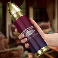 Personalized Retirement Gifts For Men Bullet Tumbler Custom Name Retired 2025 Not My Problem Anymore