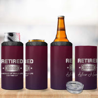 Personalized Retirement Gifts For Men 4 in 1 Can Cooler Tumbler Custom Name Retired 2025 Not My Problem Anymore