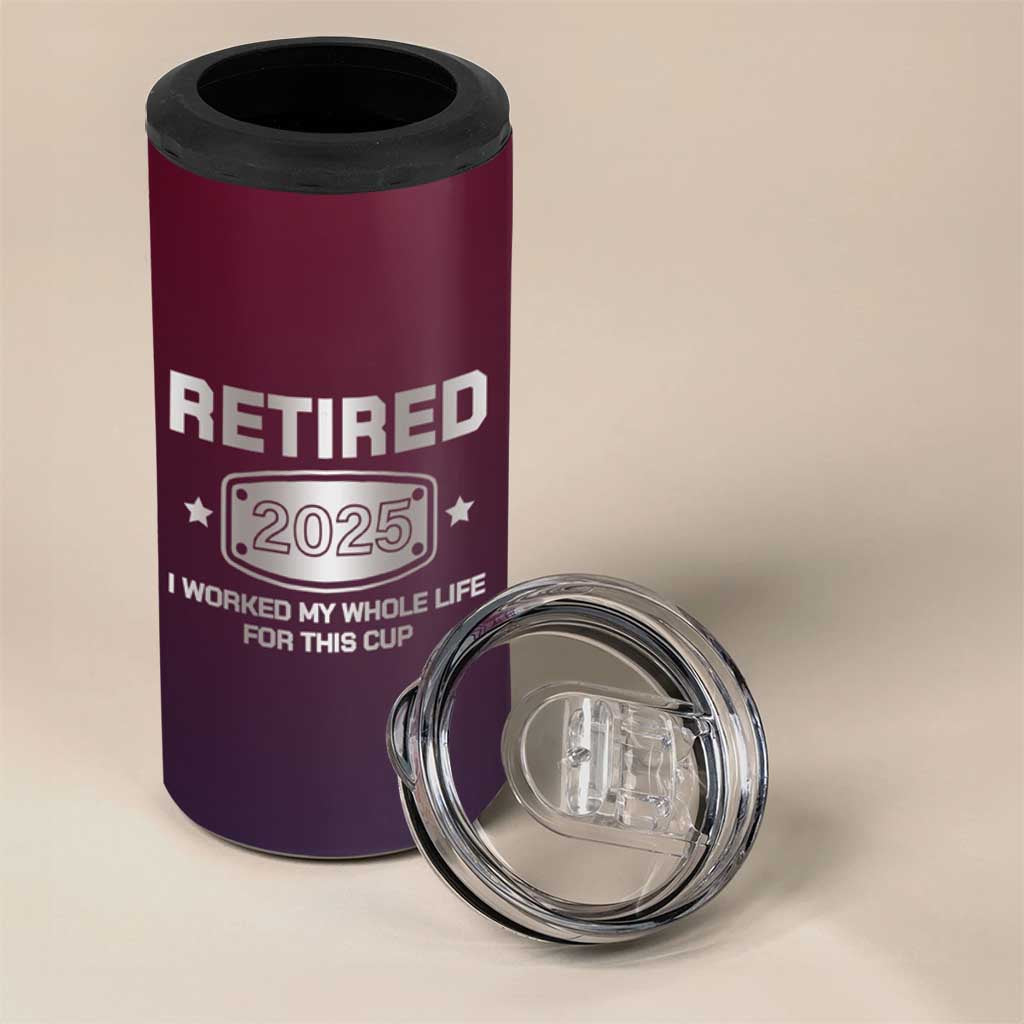 Personalized Retirement Gifts For Men 4 in 1 Can Cooler Tumbler Custom Name Retired 2025 Not My Problem Anymore