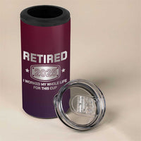 Personalized Retirement Gifts For Men 4 in 1 Can Cooler Tumbler Custom Name Retired 2025 Not My Problem Anymore