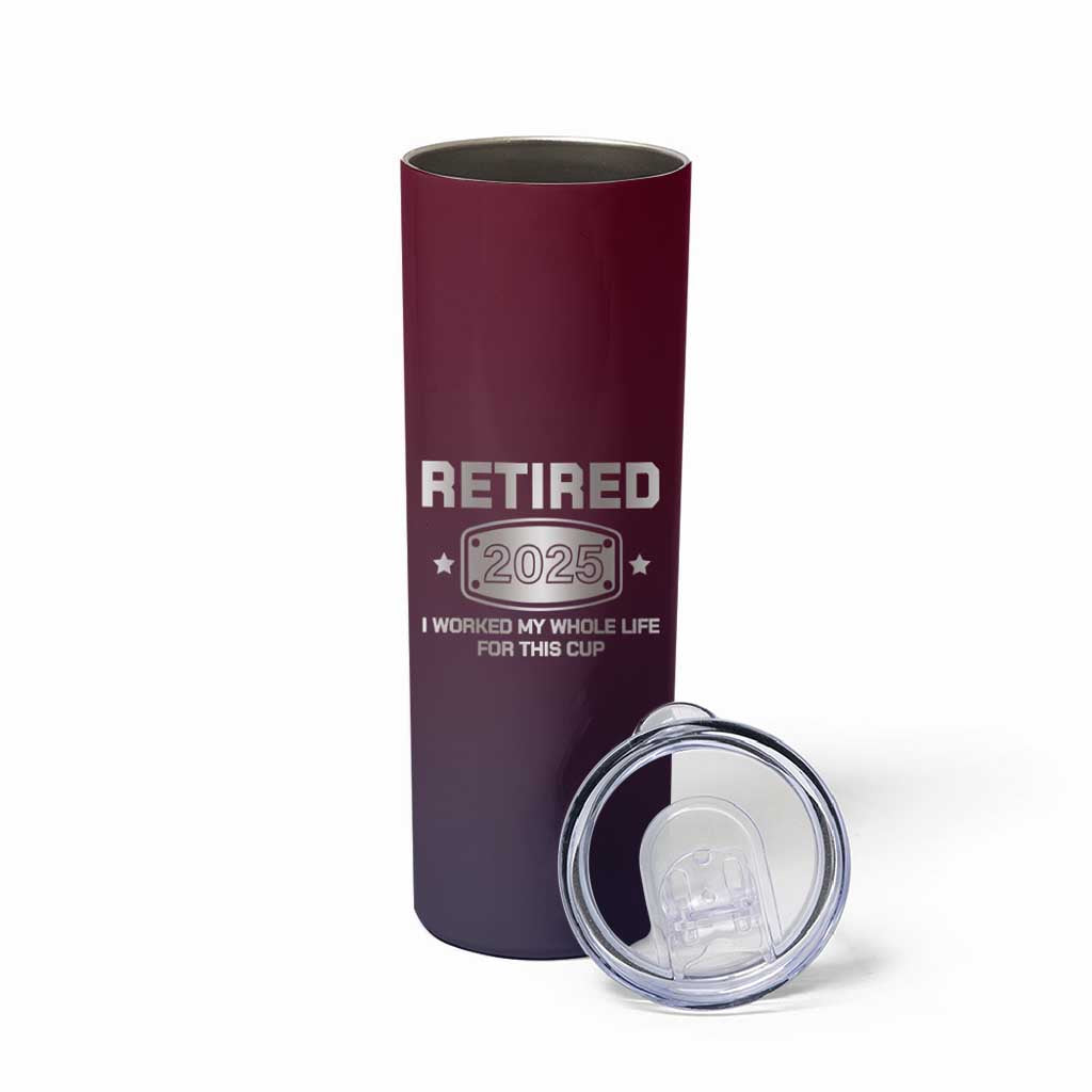 Personalized Retirement Gifts For Men Skinny Tumbler Custom Name Retired 2025 Not My Problem Anymore
