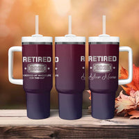 Personalized Retirement Gifts For Men Tumbler With Handle Custom Name Retired 2025 Not My Problem Anymore