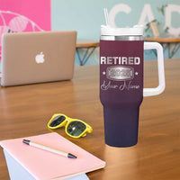 Personalized Retirement Gifts For Men Tumbler With Handle Custom Name Retired 2025 Not My Problem Anymore