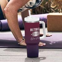 Personalized Retirement Gifts For Men Tumbler With Handle Custom Name Retired 2025 Not My Problem Anymore