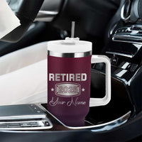 Personalized Retirement Gifts For Men Tumbler With Handle Custom Name Retired 2025 Not My Problem Anymore