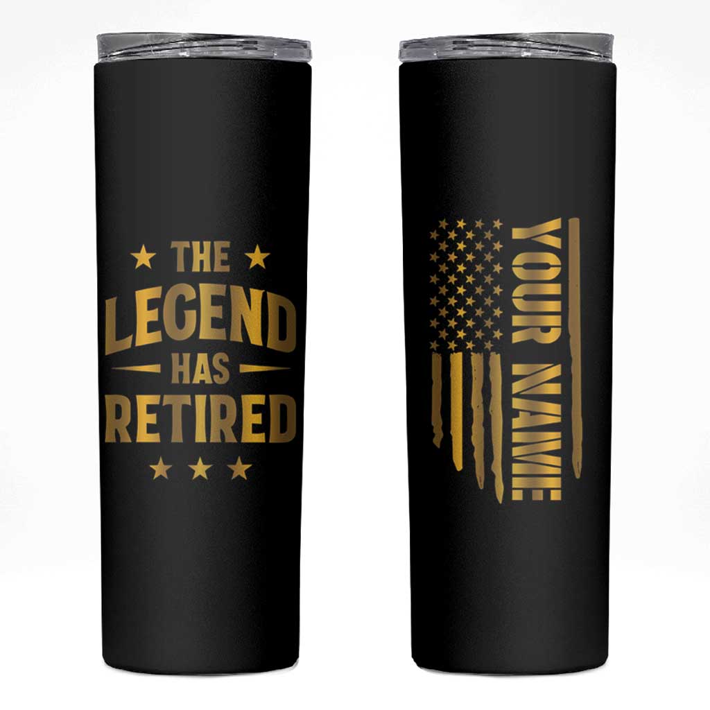 Personalized Retirement Gifts Skinny Tumbler Custom Name The Legend Has Retired