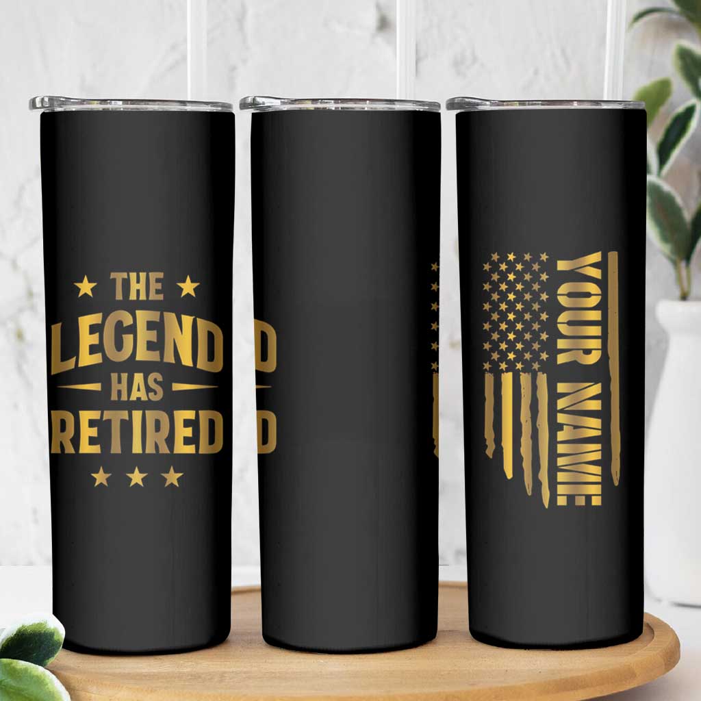 Personalized Retirement Gifts Skinny Tumbler Custom Name The Legend Has Retired