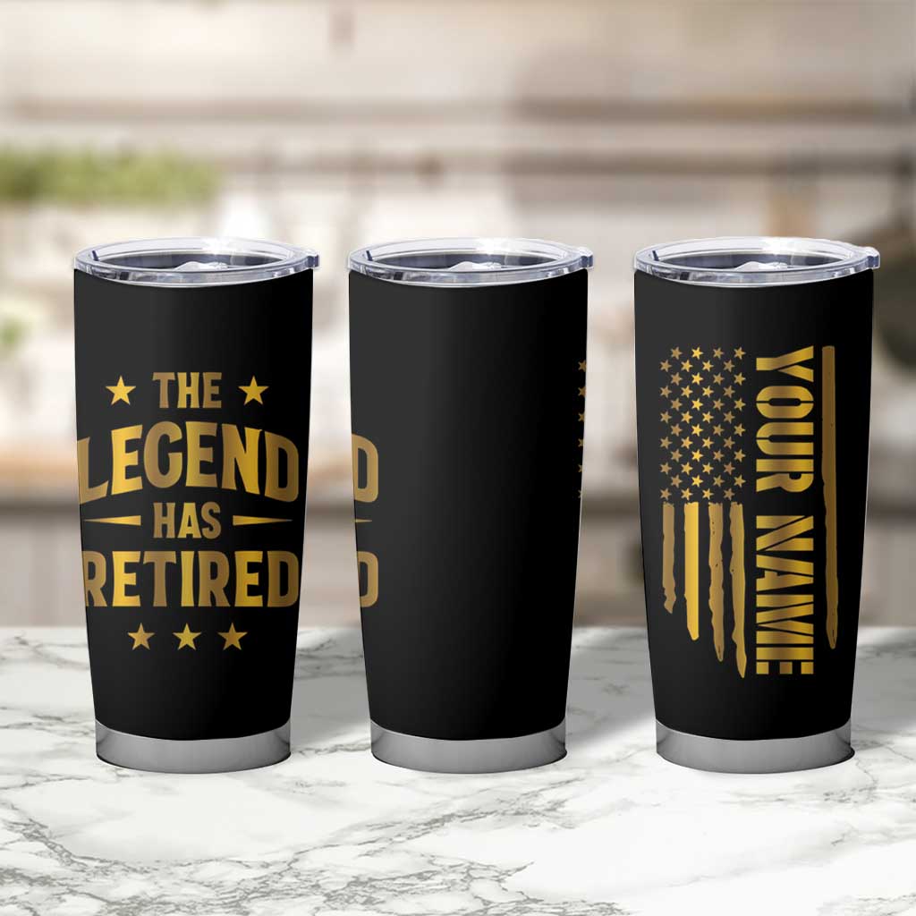 Personalized Retirement Gifts Tumbler Cup Custom Name The Legend Has Retired