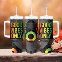 Jamaica Reggae Reggae Tumbler With Handle Good Vibe Only - Wonder Print Shop