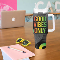 Jamaica Reggae Reggae Tumbler With Handle Good Vibe Only - Wonder Print Shop