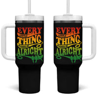 Jamaica Reggae Tumbler With Handle Every Little Thing Gonna Be Alright Good Vibes - Wonder Print Shop