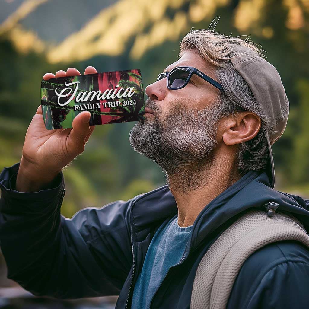 Jamaica Family Trip 2024 Souvenir 4 in 1 Can Cooler Tumbler Jamaican Beach Vacation Lots Of Memories And Laughter - Wonder Print Shop