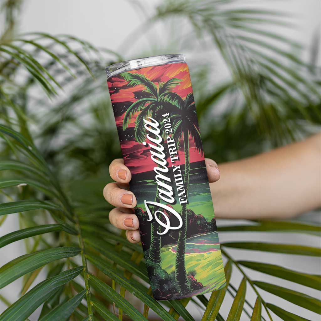 Jamaica Family Trip 2024 Souvenir Skinny Tumbler Jamaican Beach Vacation Lots Of Memories And Laughter - Wonder Print Shop