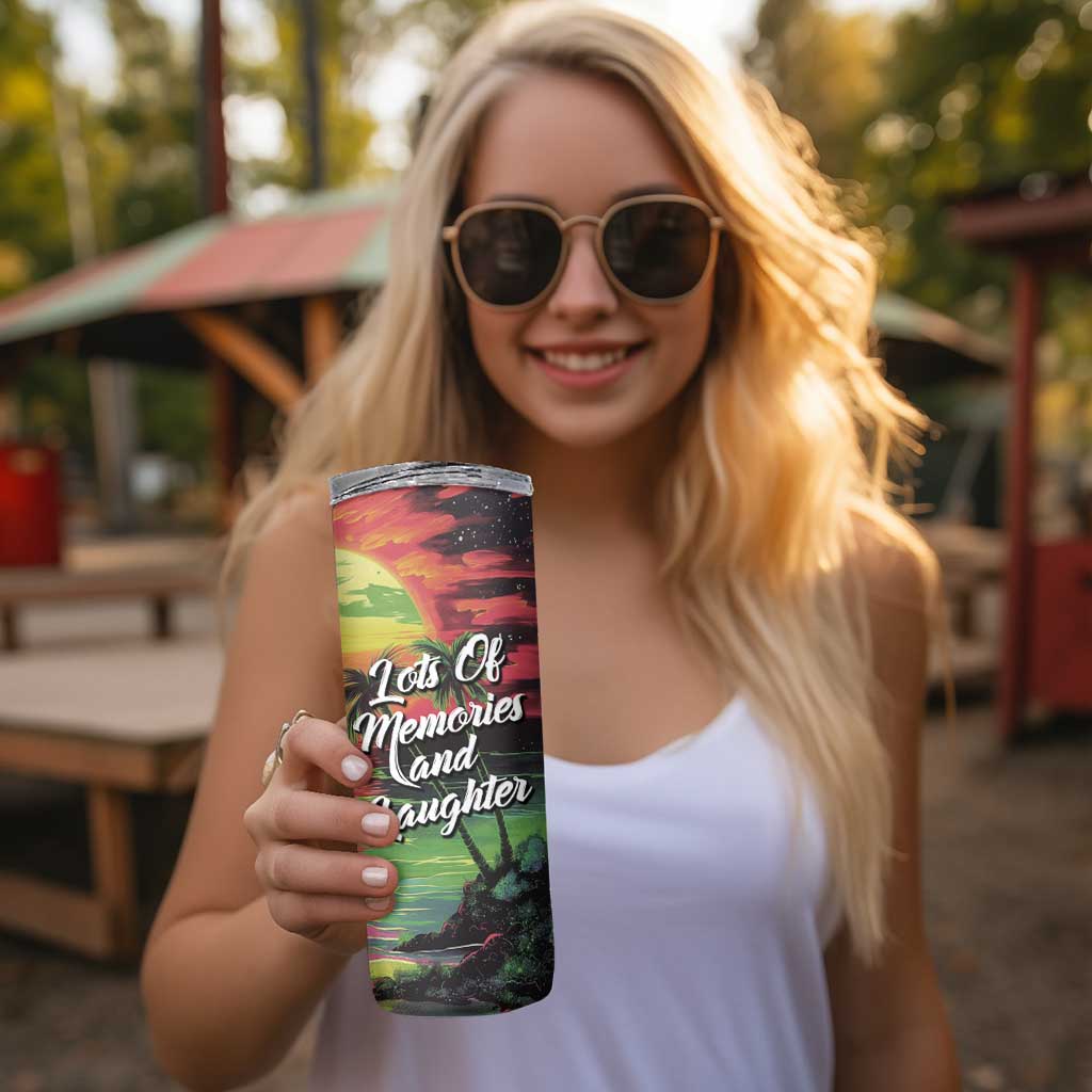 Jamaica Family Trip 2024 Souvenir Skinny Tumbler Jamaican Beach Vacation Lots Of Memories And Laughter - Wonder Print Shop