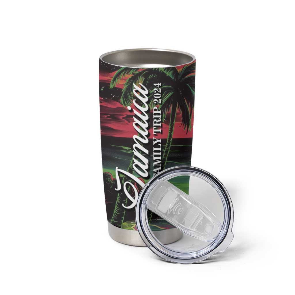 Jamaica Family Trip 2024 Souvenir Tumbler Cup Jamaican Beach Vacation Lots Of Memories And Laughter - Wonder Print Shop