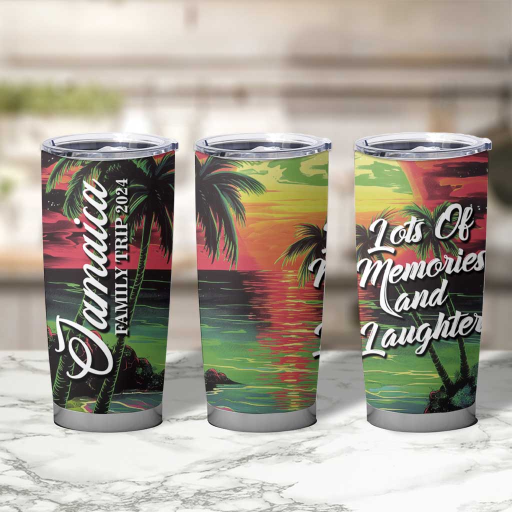Jamaica Family Trip 2024 Souvenir Tumbler Cup Jamaican Beach Vacation Lots Of Memories And Laughter - Wonder Print Shop