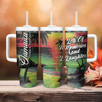 Jamaica Family Trip 2024 Souvenir Tumbler With Handle Jamaican Beach Vacation Lots Of Memories And Laughter - Wonder Print Shop