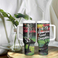 Jamaica Family Trip 2024 Souvenir Tumbler With Handle Jamaican Beach Vacation Lots Of Memories And Laughter - Wonder Print Shop