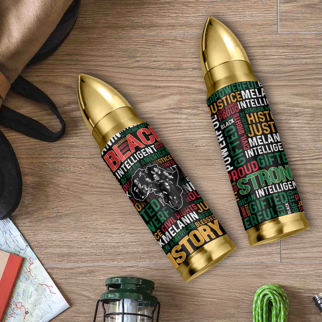 Black History Leaders Bullet Tumbler MLK Malcolm X Obama Nelson Civil Rights Leaders Melanin African Pride