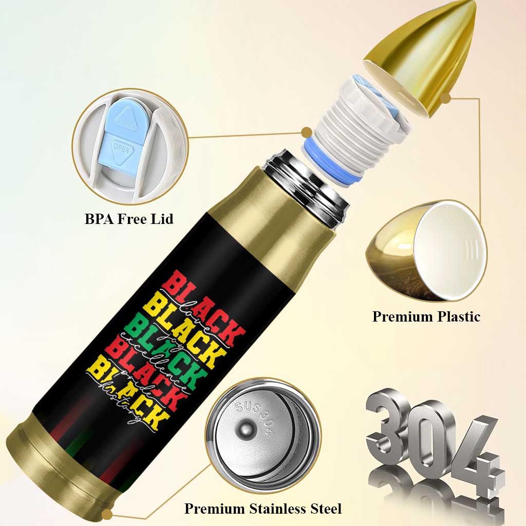 Black Pride Bullet Tumbler Black Love Joy Excellence Pride BLM Black History