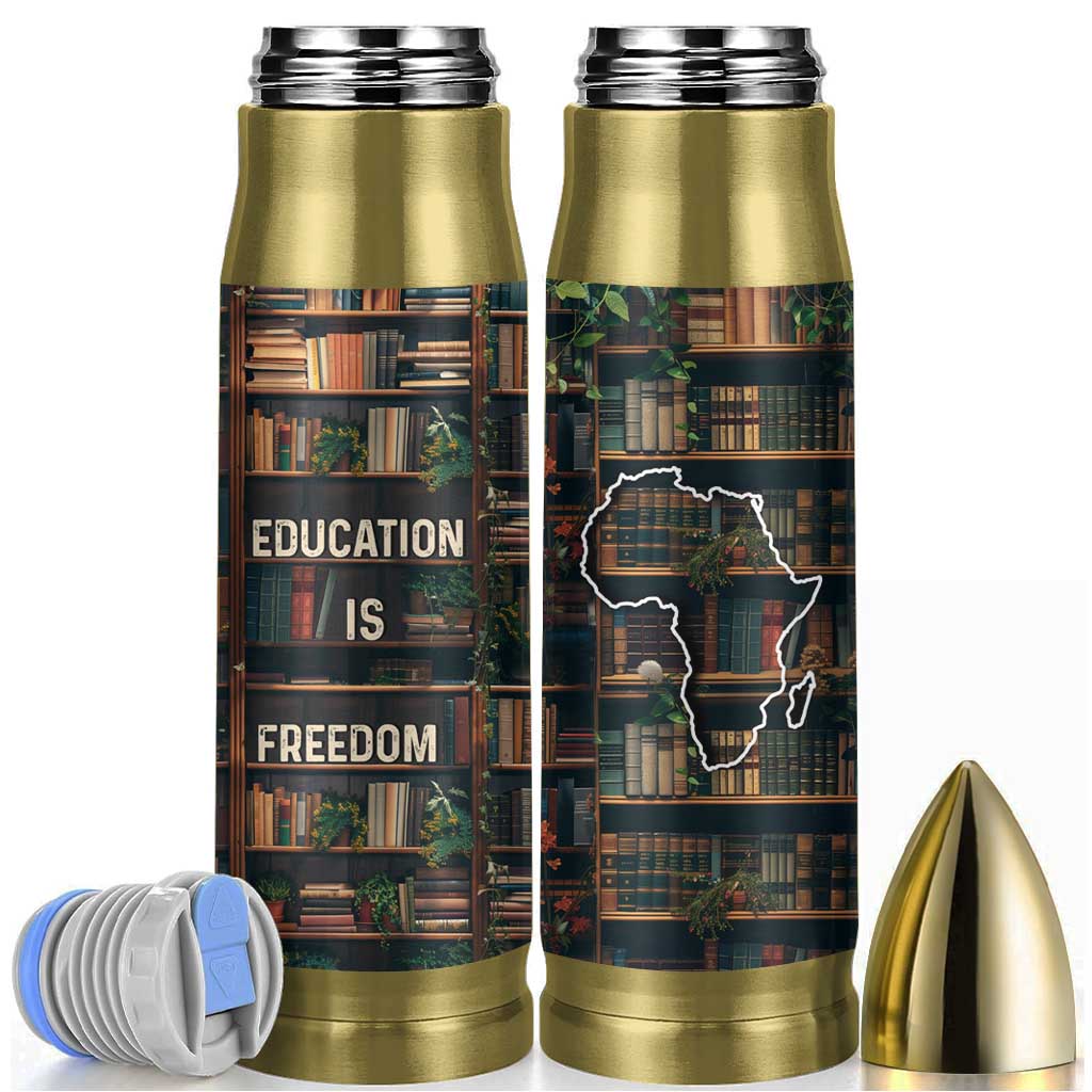 Black Educator Bullet Tumbler Education Is Freedom Bookish Black History